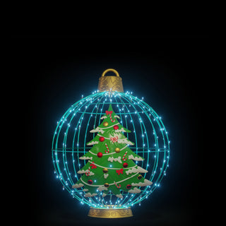 Christmas Ball "christmas Tree" (turquoise)