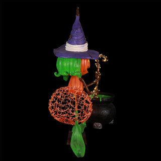 Pumpkin Witch With Cauldron