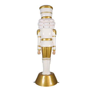 American Christmas Nutcracker 9ft. - White & Gold