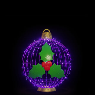 Christmas Ball "mistletoe" (purple)