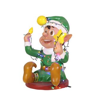 Santa Elf Playing With Lights