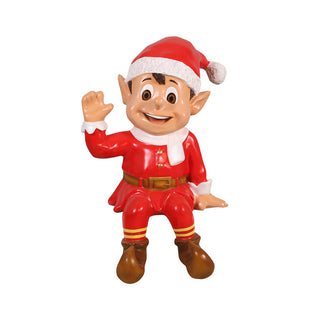Sitting Santa Elf (green)