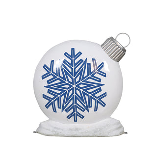 Snowflakes Flat Ornament White And Blue