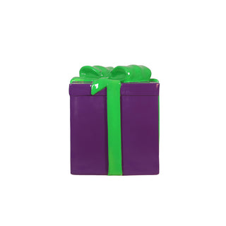 GIFT BOX LARGE (PURPLE AND GREEN RIBBON)