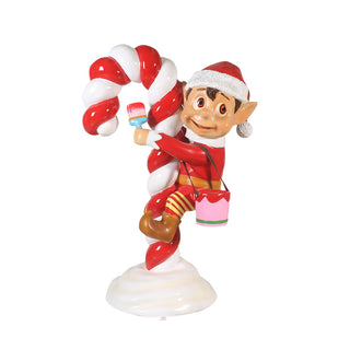 Santa Elf On Candy Cane