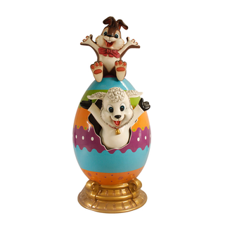 Easter egg with Lamb and Bunny