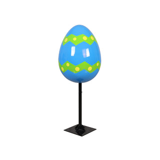 Easter Egg 60Cm with Metal Plate (stripe And Polka B)