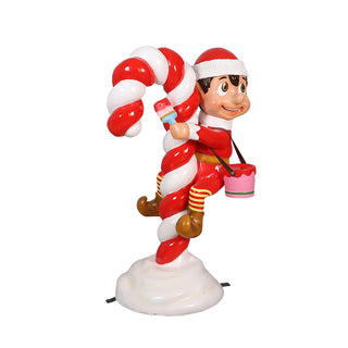 Santa Elf On Candy Cane