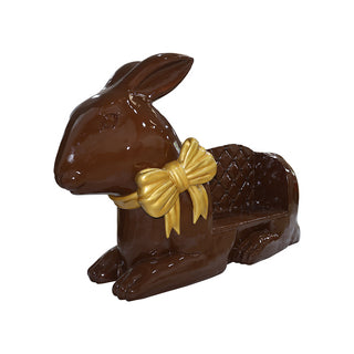 EASTER CHOCOLATE BUNNY SOFA (CHOCOLATE WITH GOLD SCARF HIGH GLOSS)