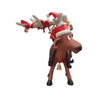 Holiday deer WITH ELVES