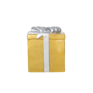 GIFT BOX LARGE (GOLD AND SILVER RIBBON)