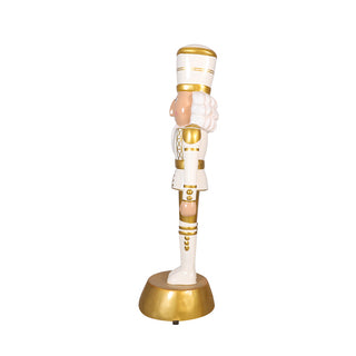 American Christmas Nutcracker 6ft - White & Gold
