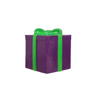 GIFT BOX LARGE (PURPLE AND GREEN RIBBON)