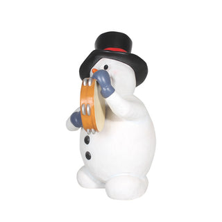 Snowman With Tambourine
