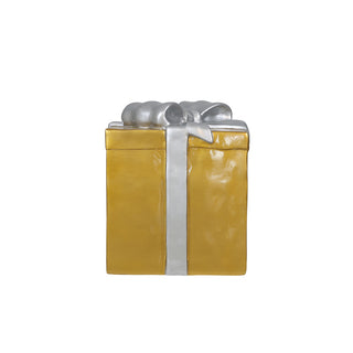 GIFT BOX LARGE (GOLD AND SILVER RIBBON)