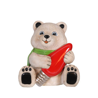 BABY POLAR BEAR HOLDING LIGHT BULB
