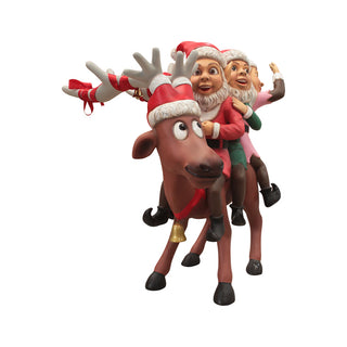 Holiday deer WITH ELVES