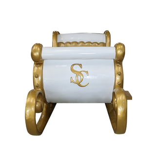 SANTA SLEIGH 4 SEATER (WHITE/GOLD)
