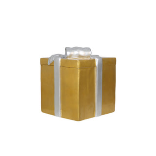 GIFT BOX LARGE (GOLD AND SILVER RIBBON)