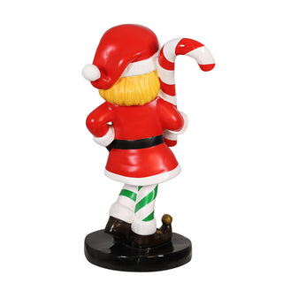 ELF GIRL WITH CANDY CANE (RED)