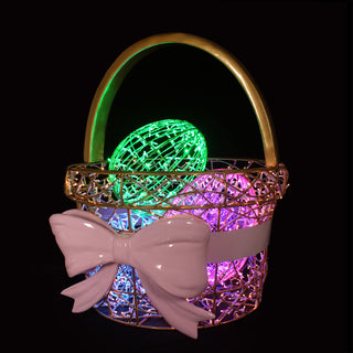Light Basket With Easter Light Eggs