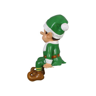 Sitting Santa Elf (green)