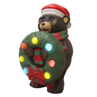 Christmas Teddy Bear With Wreath