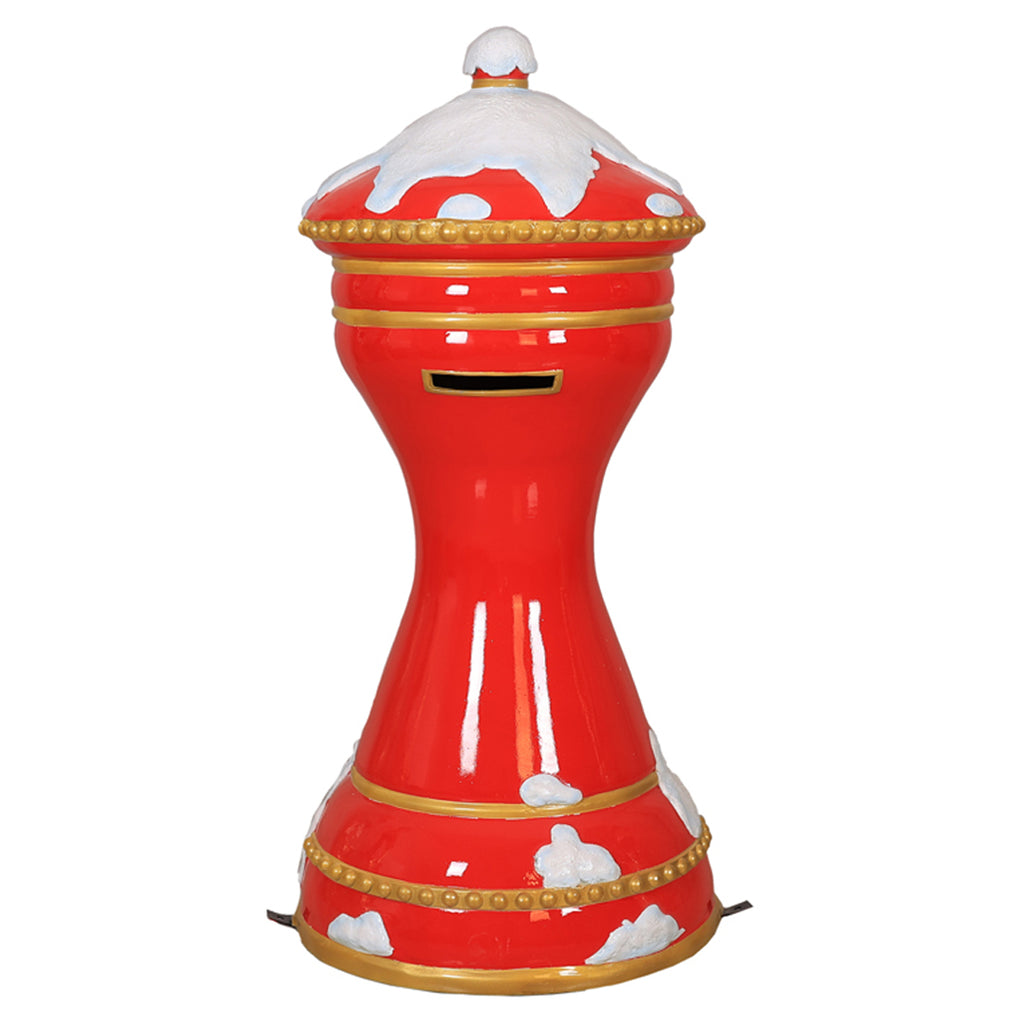 Round Santa Mail Box (red) – universalstatues