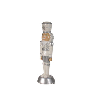 American Christmas Nutcracker 4ft - White & Silver
