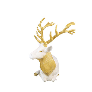 SITTING STAG (WHITE/GOLD)