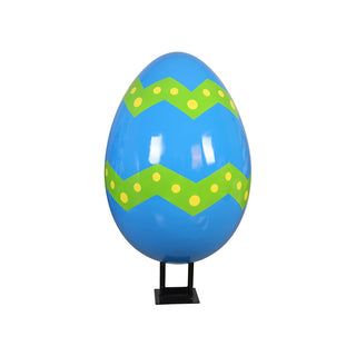 Easter Egg 120 Cm With Metal Plate (stripe And Polka A)