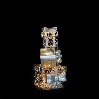 CHRISTMAS GIFT STACK (ALU/RESIN) SMALL (36V)