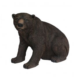 Life Size Sitting Grizzly Bear Statue