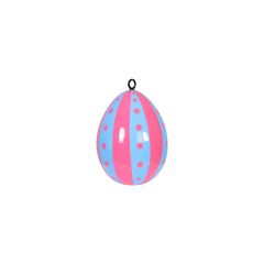 Easter Egg 30 cm Hanging (Stripe and Polka F)