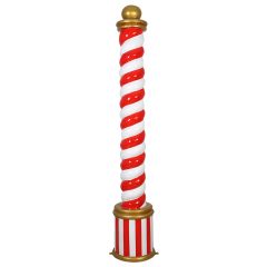 Candy Cane Pillar (White & Red)