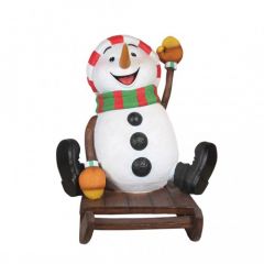 Snowman on Sled